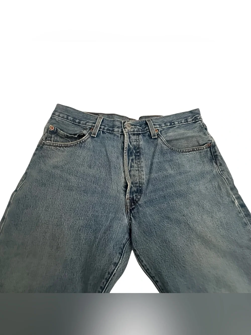 Levi's 501-0193 Straight Leg Button Fly Denim Jeans - Faded Blue 34/29